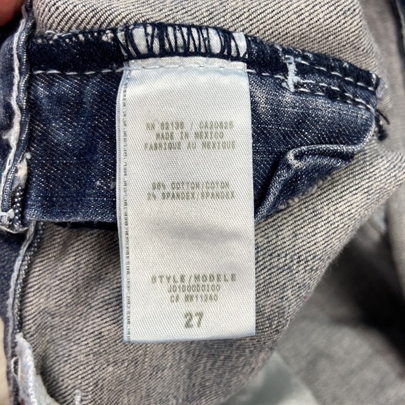 Guess Jeans Short Cut Off Denim Shorts with Embroidered Pockets - Picture 7 of 8